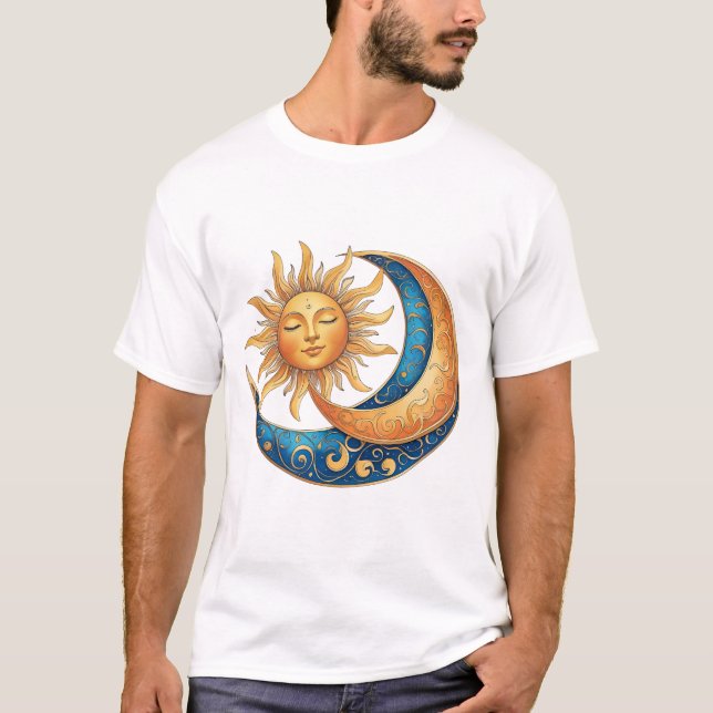 Camiseta Quando o Dia Encontra a Noite - Abraço Celestial (Frente)