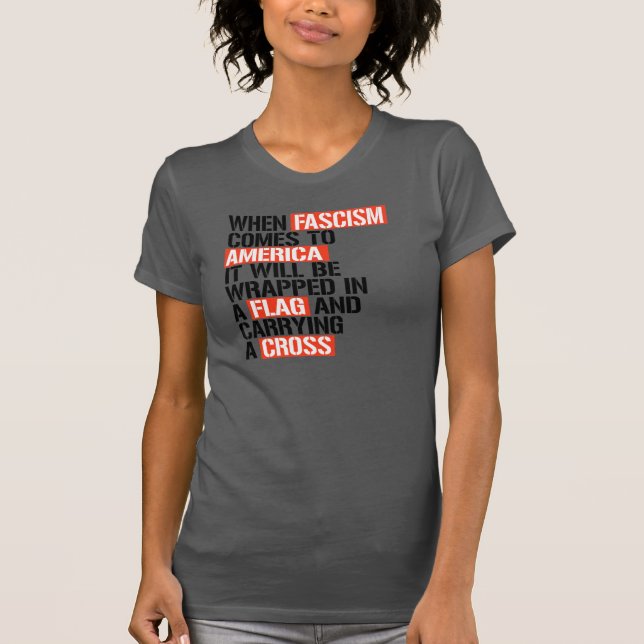 Camiseta Quando o fascismo chega à América (Frente)