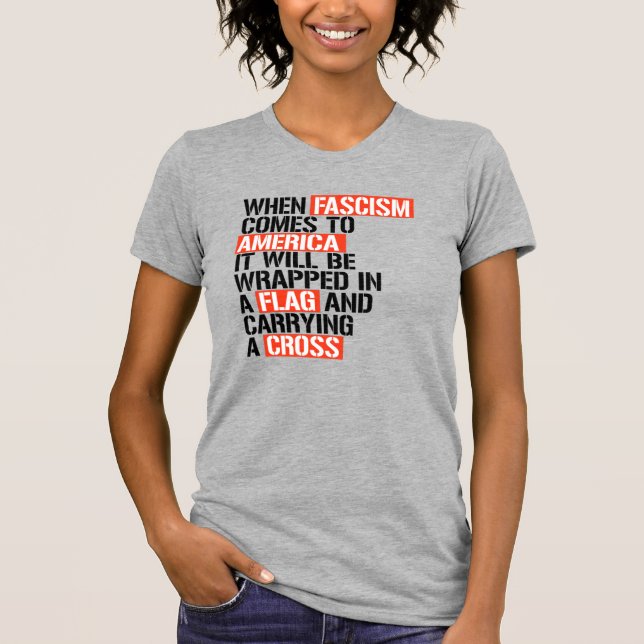 Camiseta Quando o fascismo chega à América (Frente)