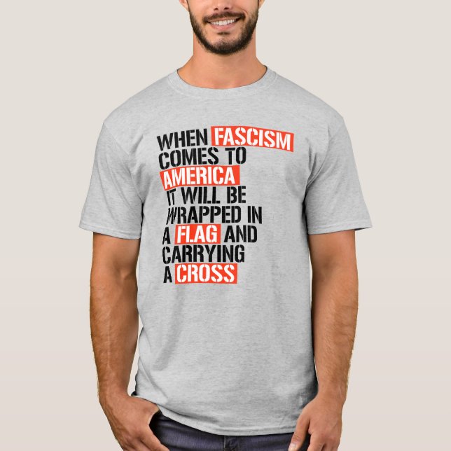 Camiseta Quando o fascismo chega à América (Frente)