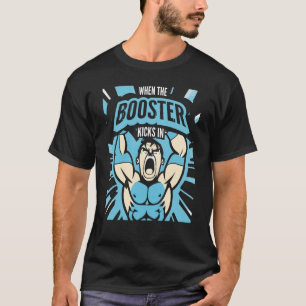 Camiseta Quando o galo bate na torção muscular Sayi