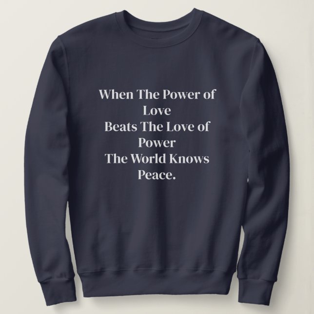 Camiseta Quando o Poder Do Amor Citações Legais Simples Ele (Frente do Design)