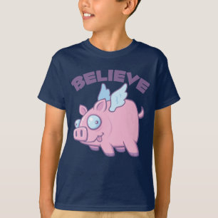 Camiseta Quando os Porcos Voarem Acredite no Impossível