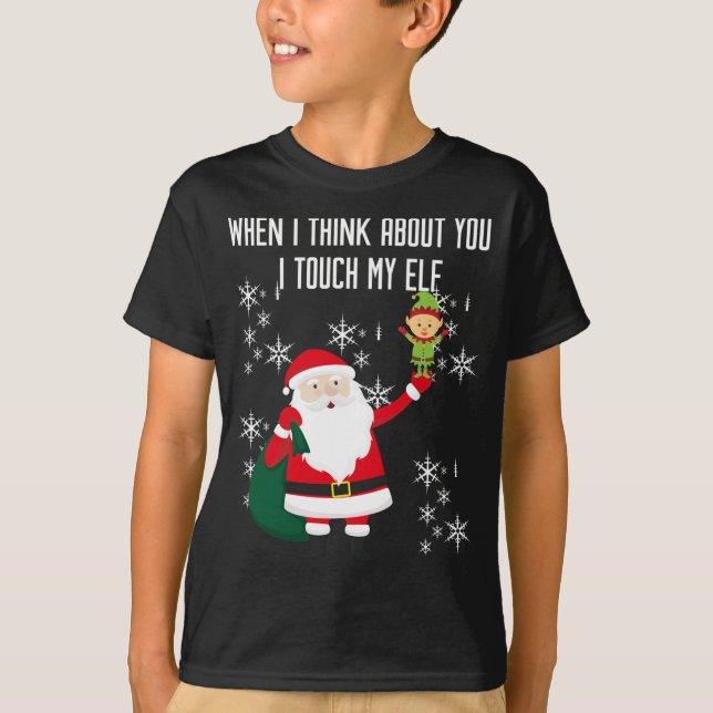 Camiseta Quando penso em ti, toco no meu Elf (Frente)