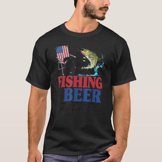 Camiseta Quando se trata de pesca e cerveja, conte comigo B (Frente)