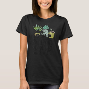 Camiseta Quando Se Trata De Plantas E Café Conte-Me Em Gard