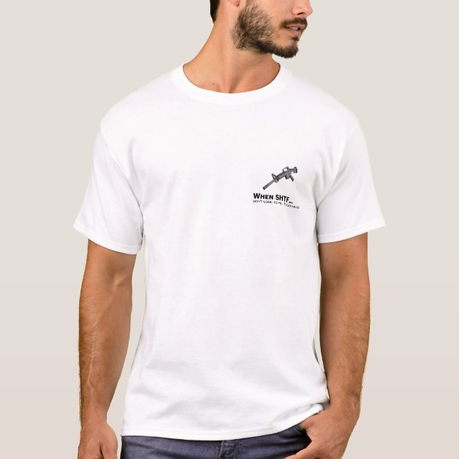 Camiseta Quando SHTF… não me olharem.  AR-15 (Frente)