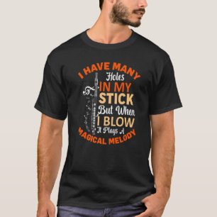 Camiseta Quando Sopro, Joga Melody Flute Player Flutist G