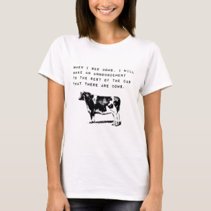 Camiseta Quando Vejo Vacas, Fazenda Engraçado