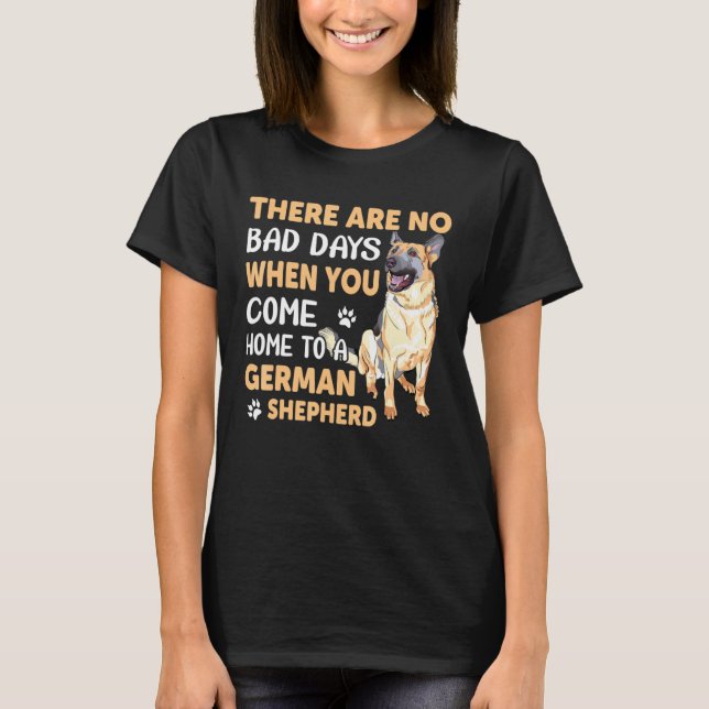Camiseta Quando você chegar em casa German shepherd (Frente)