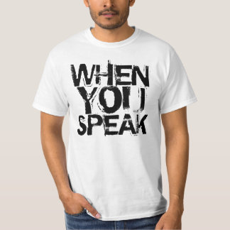 Camiseta Quando você fala, melhore no silêncio