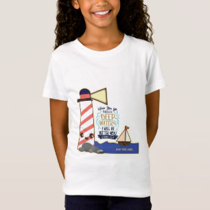 Camiseta Quando Você For Thro. Isaiah, águas profundas, per