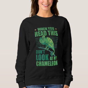 Camiseta Quando você lê isso, não olhe para o meu camaleão
