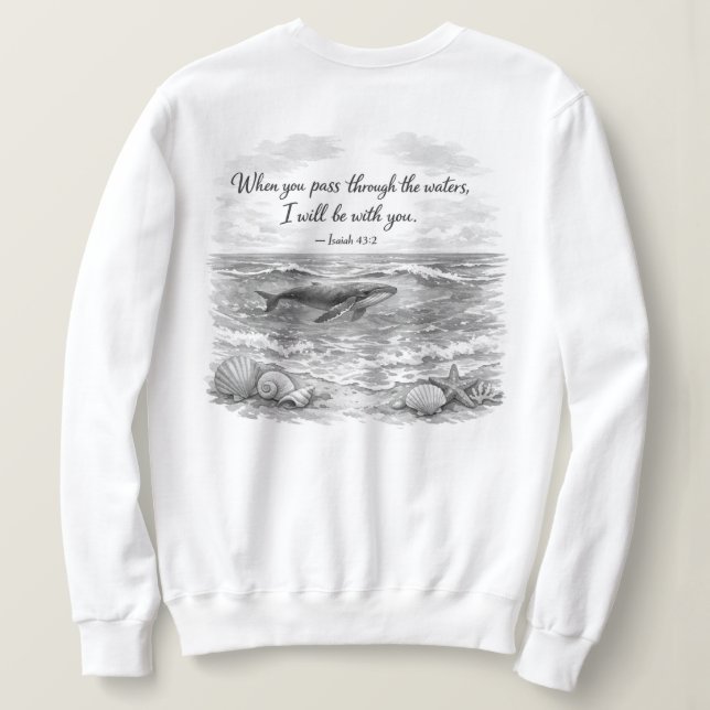 Camiseta Quando você passar pelas águas (Verso do Design)