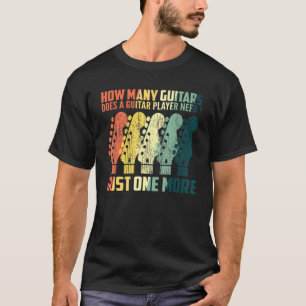 Camiseta Quantas Guitarras Para Homens Jogadores De Violão 