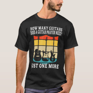 Camiseta Quantas Guitarras Para Homens Jogadores De Violão