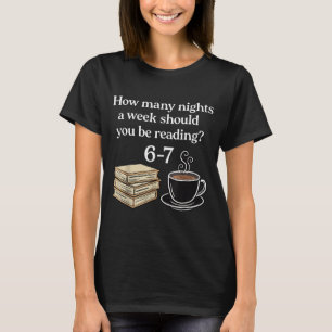 Camiseta Quantas Noites 6 7 Meme Divertido Amantes de Leitu