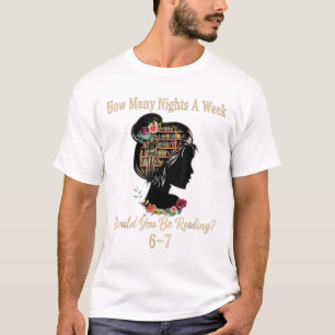 Camiseta Quantas Noites Lendo 67 Meme Divertido Seis Sete T