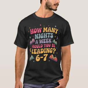 Camiseta Quantas Noites Lendo 67 Meme Seis Sete Professor
