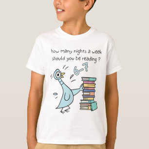 Camiseta Quantas Noites Por Semana Você Deve Estar Lendo 6-