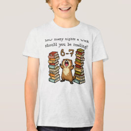 Camiseta Quantas Noites Por Semana Você Deve Estar Lendo 6-