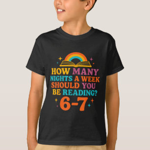 Camiseta Quantas Noites Por Semana Você Deve Ler 67 Me