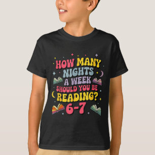 Camiseta Quantas Noites Por Semana Você Deve Ler 67 Me