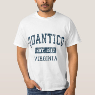 Camiseta Quantico Virginia VA Vintage Design Marinho Pr