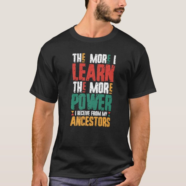 Camiseta Quanto Mais Aprenderei Mais Poder Recebo Do Meu (Frente)