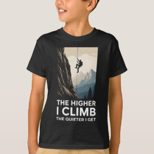 Camiseta Quanto Mais Eu Subo Mais Silencioso Eu Fico Escala