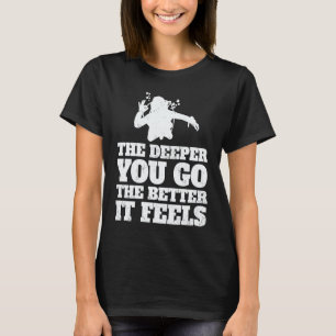 Camiseta Quanto mais fundo você vai, melhor se sente Mergu