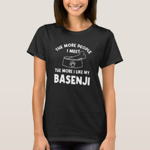 Camiseta Quanto Mais Pessoas Eu Encontro O Cachorro Basenji