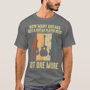Camiseta Quantos Guitargueiros Jogadores De Música Vintage 