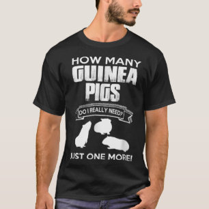 Camiseta Quantos Porcos de Guiné Eu Realmente Preciso De Ap