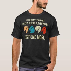 Camiseta Quantos Violões Para Homens Tocadores de Guitarra