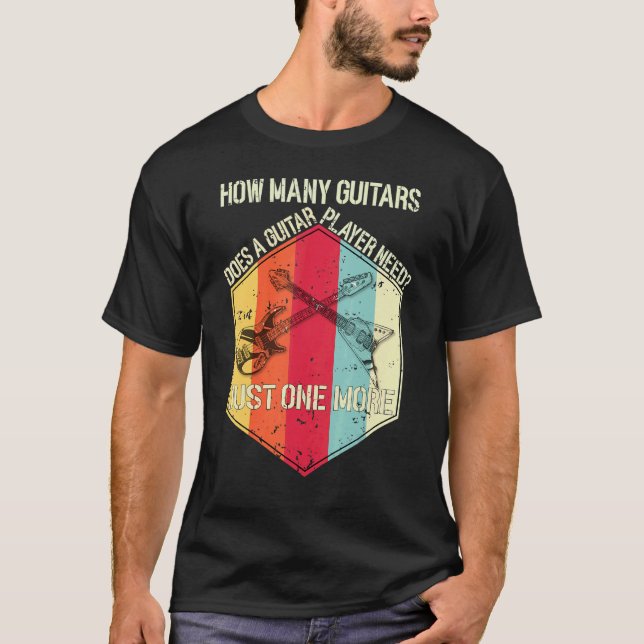 Camiseta Quantos Violões Para Toca Violão Vintage Retro (Frente)