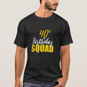 Camiseta Quarenta Feliz Aniversário do Grupo de Famílias do