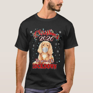 Camiseta Quarentena de Cachorro do Cocker Spaniel de Natal 