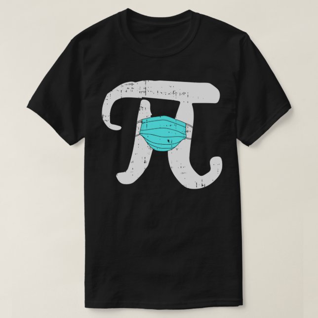 Camiseta Quarentena de Distância Social Engraçada PiDay Fac (Frente do Design)
