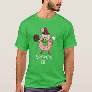 Camiseta Quarentena Elf Engraçada Rosquinha Mascarada de Na