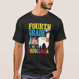 Camiseta Quarta Série Sem Prob Llama Volta às Aulas Primeir