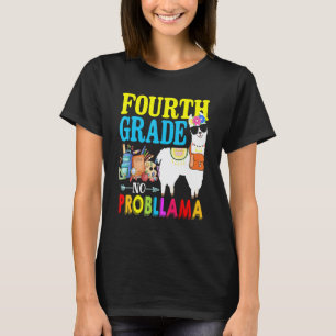 Camiseta Quarta Série Sem Prob Llama Volta às Aulas Primeir