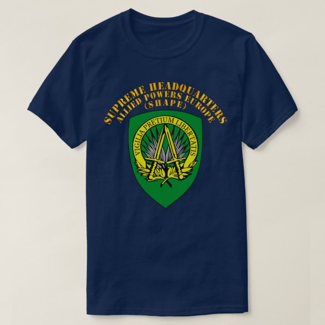 Camiseta Quartel-General Supremo da SSI Aliados Powers Euro (Frente do Design)