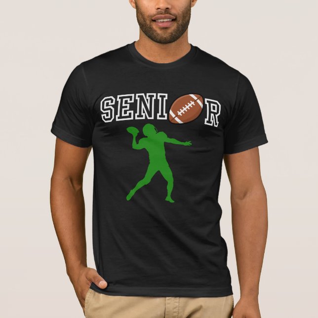 Camiseta Quarterback de Futebol Americano Sênior com Silhue (Frente)