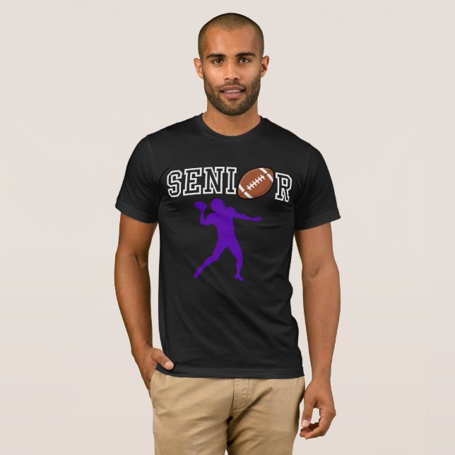 Camiseta Quarterback de Futebol Americano Sênior com Silhue (Frente Completa)