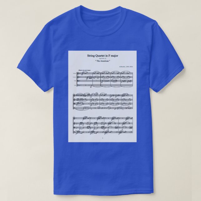 Camiseta Quarteto Americano de Dvorak (Frente do Design)