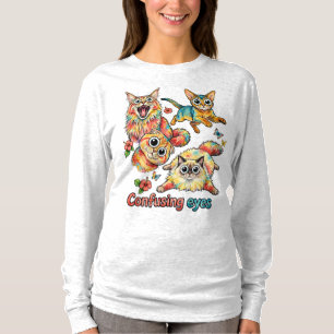 Camiseta Quarteto Curioso do Gato, PNG Divertido de Gato Fo