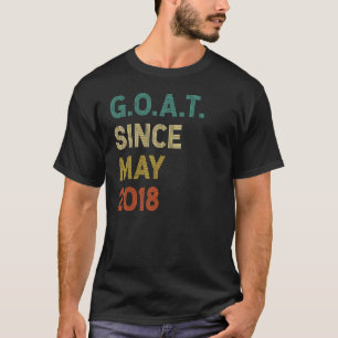 Camiseta Quarto Aniversário, 4 Anos De Idade, Caprino Desde