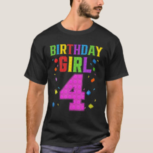 Camiseta Quarto Aniversário Cujo Edifício Bloco Tem 4 Anos