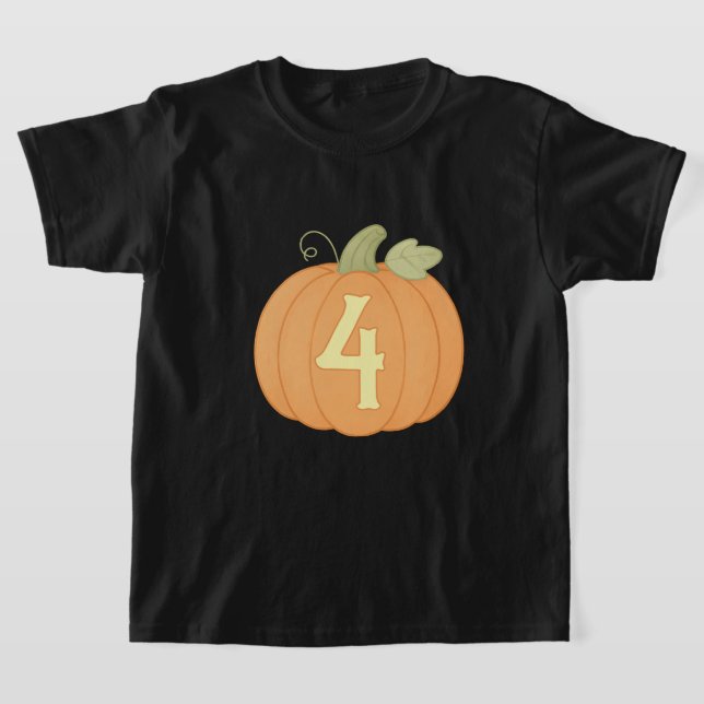 Camiseta Quarto aniversário da queda de abóbora | Festa de  (Postura )